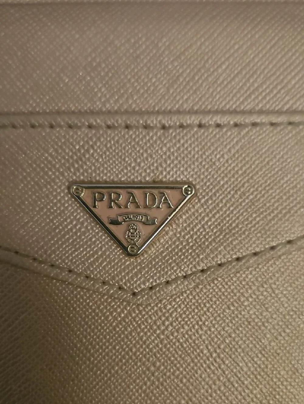 Prada Blush Pink Saffiano Leather Card Pocket iPhone Case